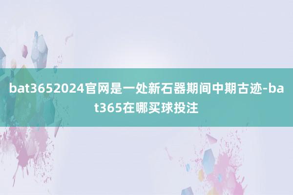 bat3652024官网是一处新石器期间中期古迹-bat365在哪买球投注