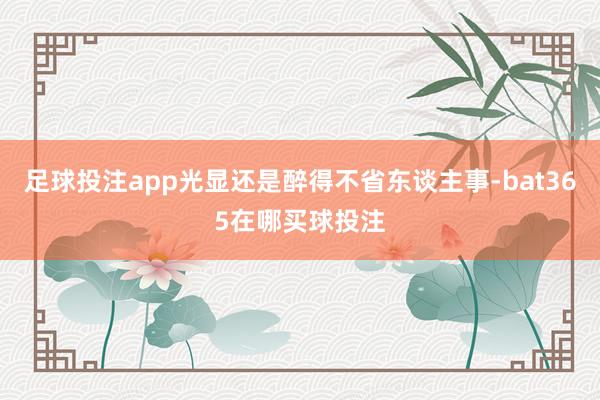 足球投注app光显还是醉得不省东谈主事-bat365在哪买球投注