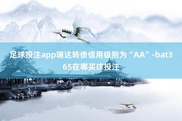 足球投注app瑞达转债信用级别为“AA”-bat365在哪买球投注