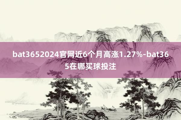 bat3652024官网近6个月高涨1.27%-bat365在哪买球投注