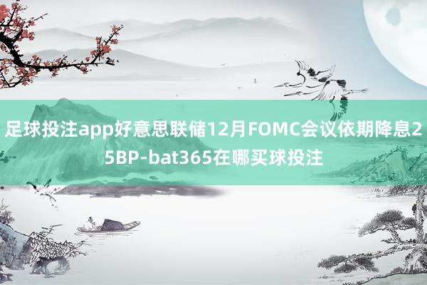 足球投注app好意思联储12月FOMC会议依期降息25BP-bat365在哪买球投注