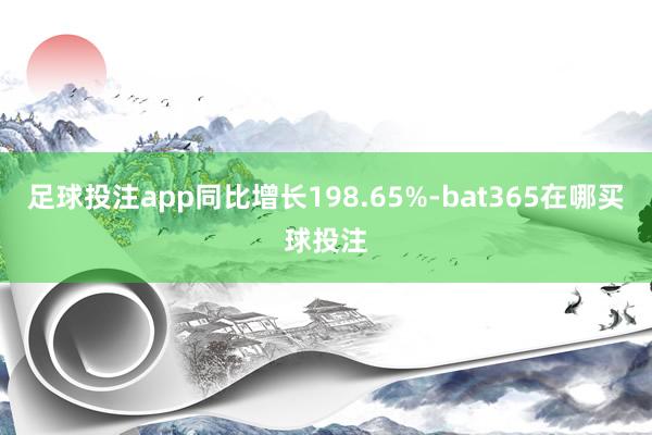 足球投注app同比增长198.65%-bat365在哪买球投注